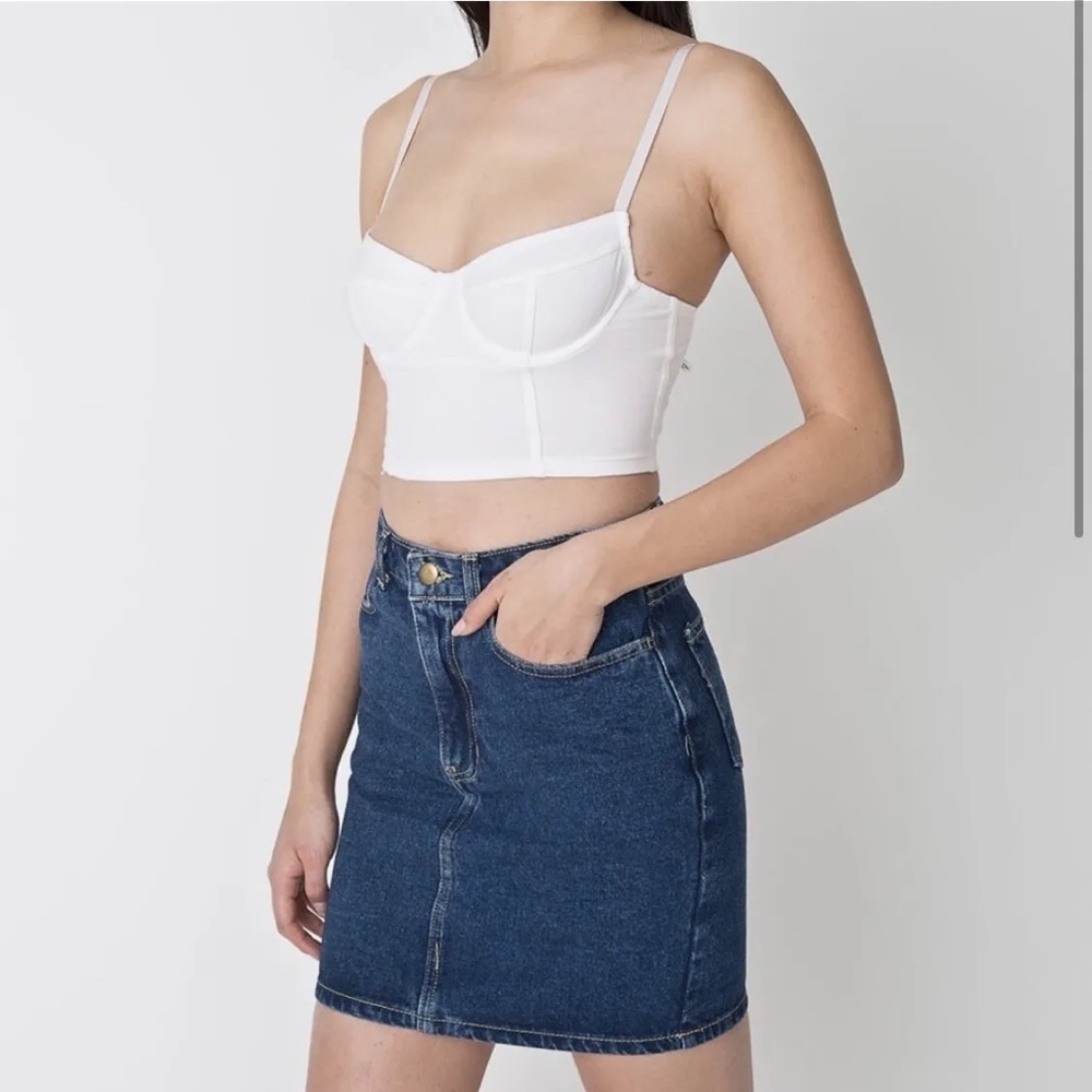 American Apparel High Waisted Denim Skirt
